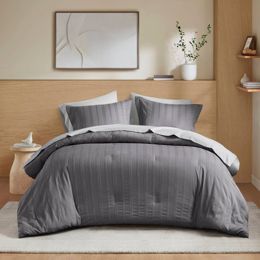 7-Piece Cal King Woven Striped Comforter Set Media 16