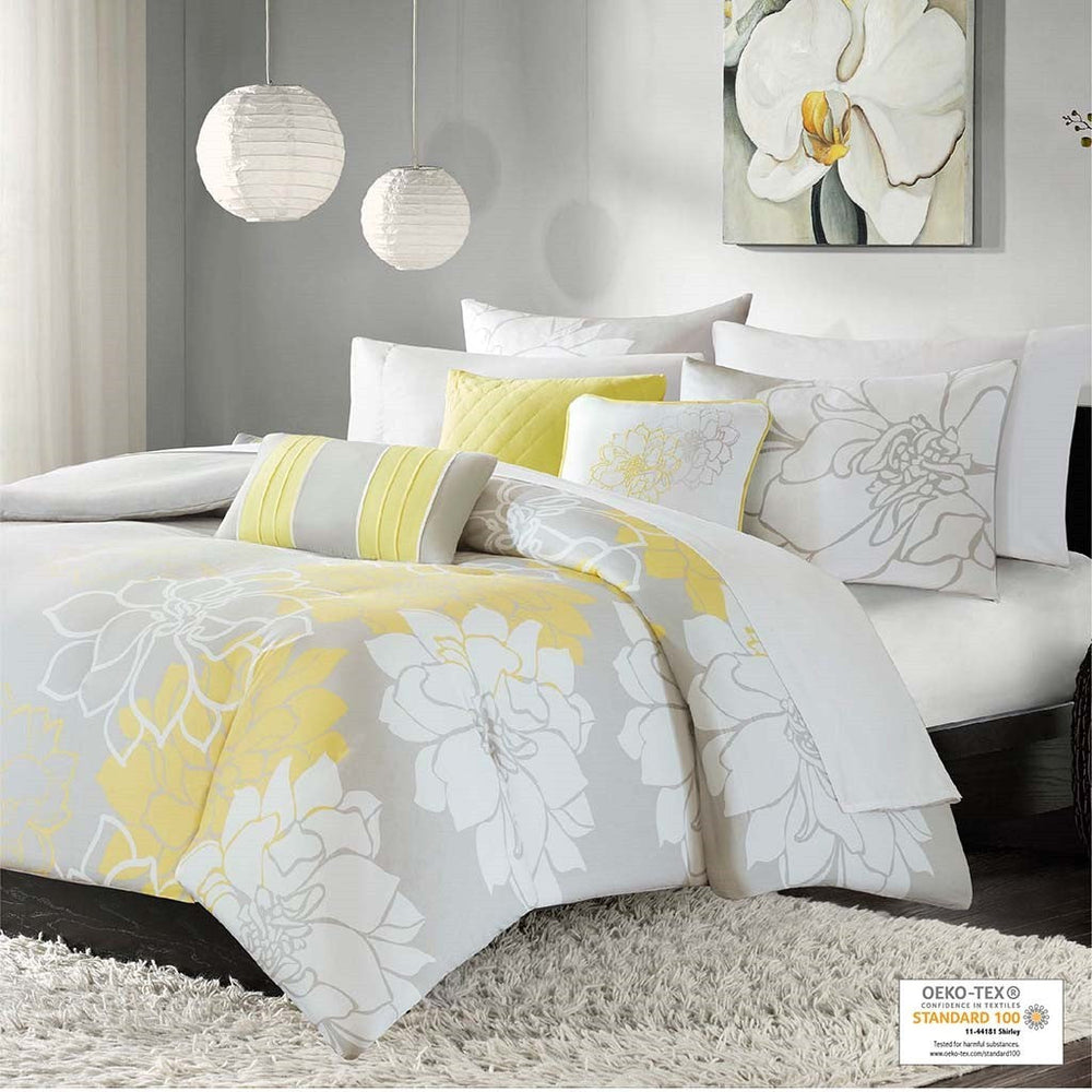 Full/Queen 6 Piece Printed Duvet Cover Set Media 3