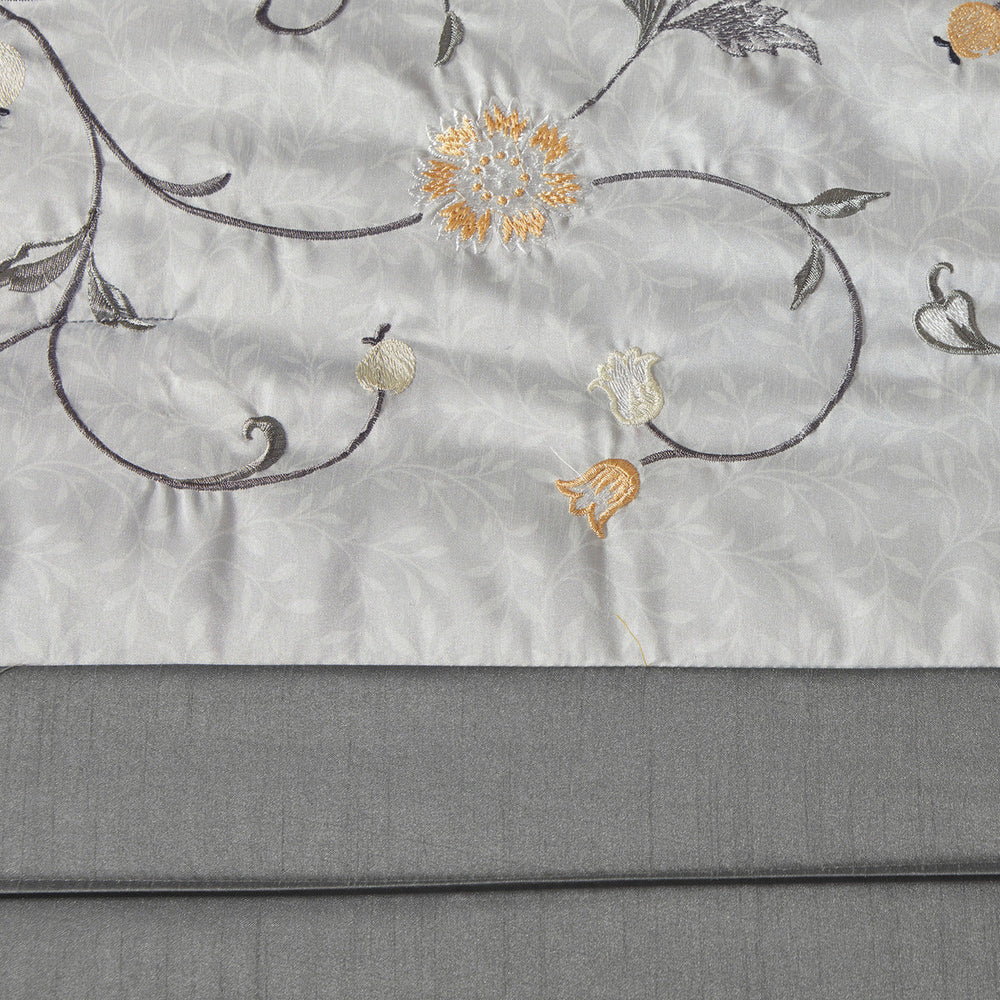 Embroidered 7 Piece Comforter Set Yellow King Media 13