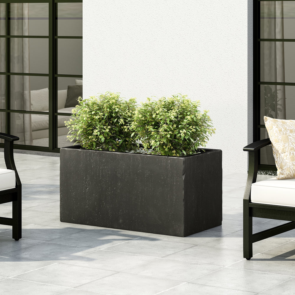 31.25' L Modern Outdoor MGO Planter in Black Finished Media 2