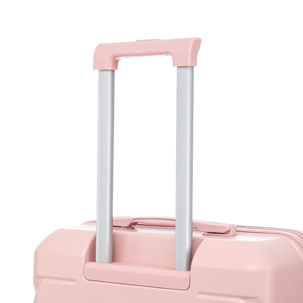ABS Spinner Luggage 3 Piece Set Pink Matching Color & Combination Lock For Travel Use Media 13