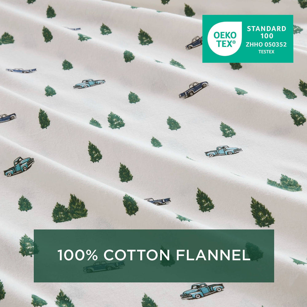 4 PCS Full Sheet Set Green Trees & Trucks Media 6