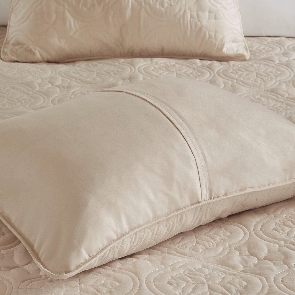 3 Piece Reversible Bedspread Set Khaki King/Cal King Media 10