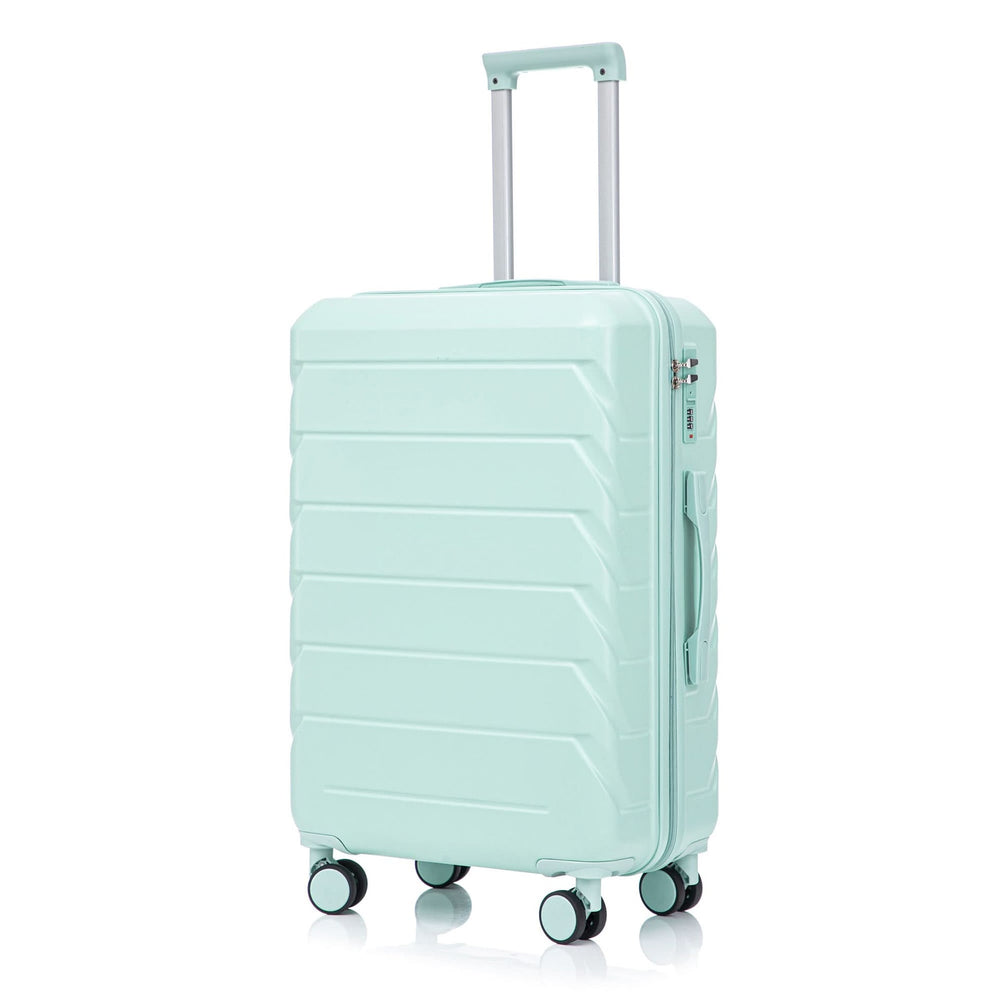 ABS Spinner Luggage Mint Green Durable 3 Piece Set & Combination Lock Media 27