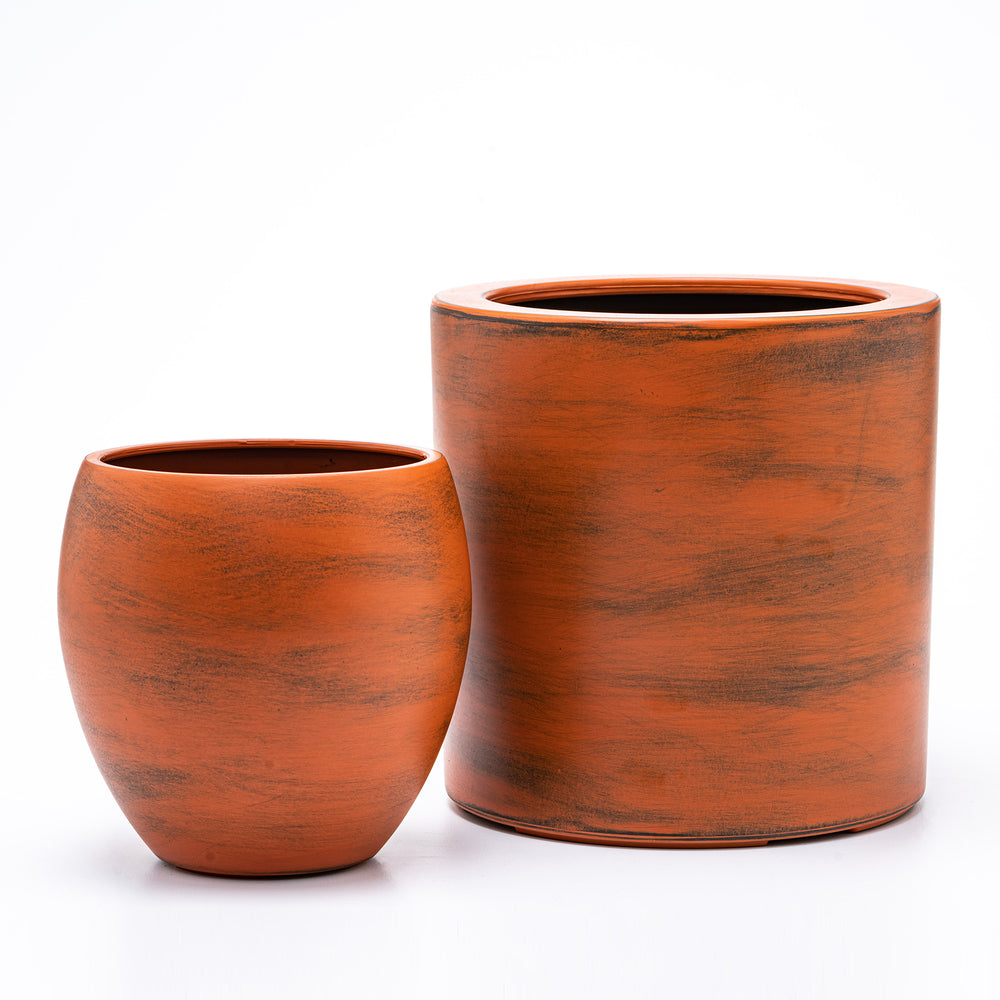 7.8 in. Painted Plastic Self-watering Planter Pot Media 7