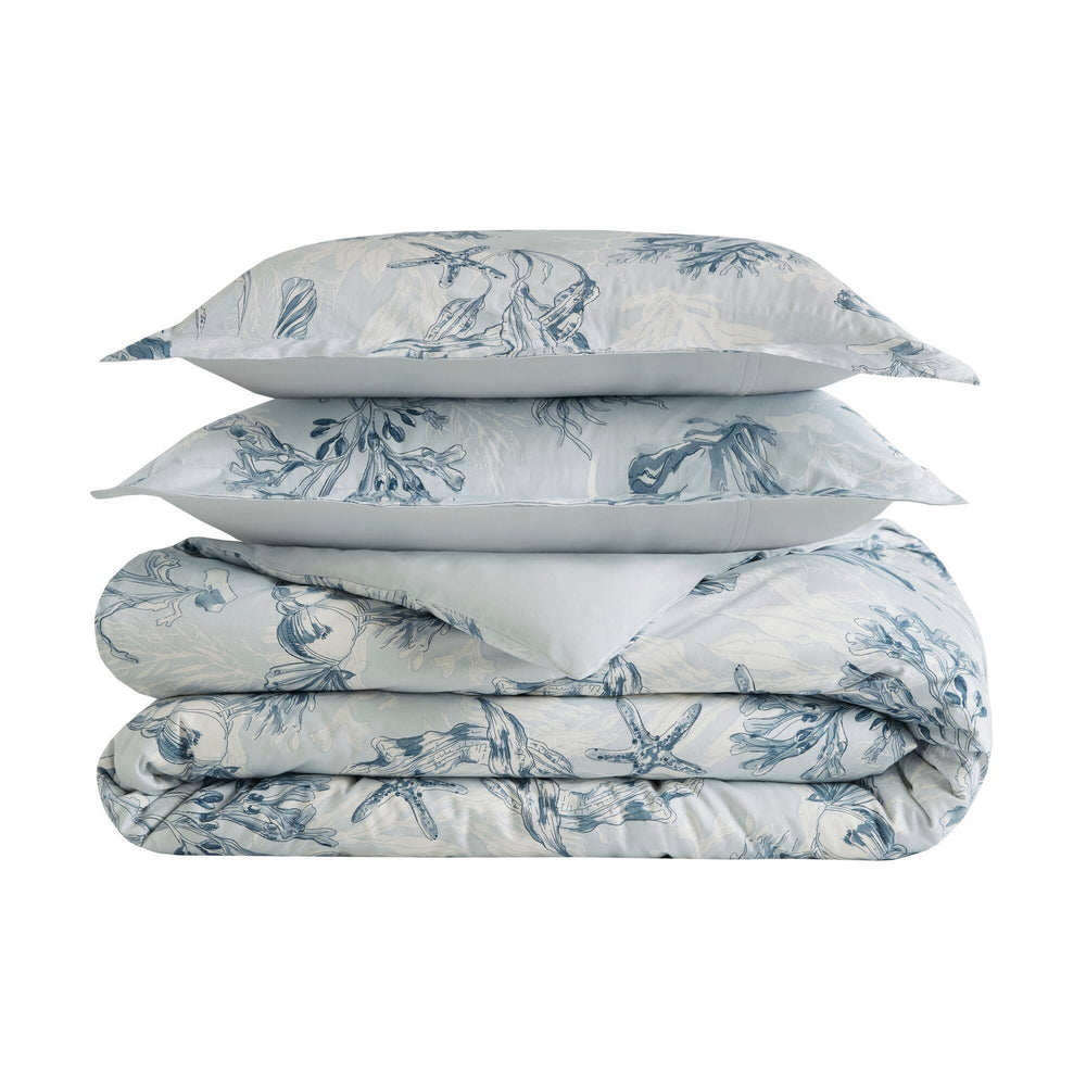 3-Piece Full/Queen 100% Cotton Sateen Duvet Cover Set,Navy/Blue Media 11