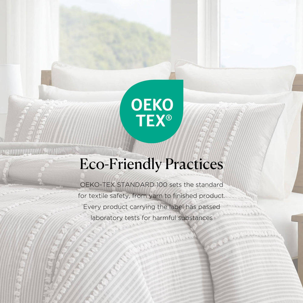 3- Piece Full/Queen Cotton Yarn Dyed Duvet Cover Set Media 10