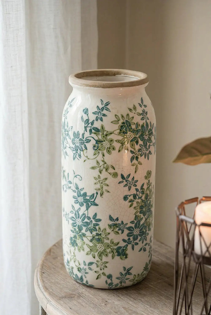 Floral Cylinder Vase