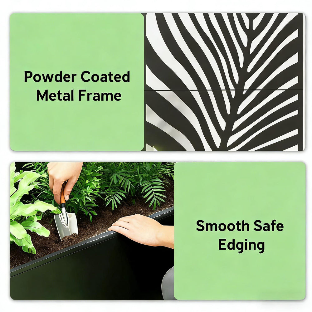 Outdoor Raised Garden Bed,Metal Planter Box,Large Planter Box Media 2