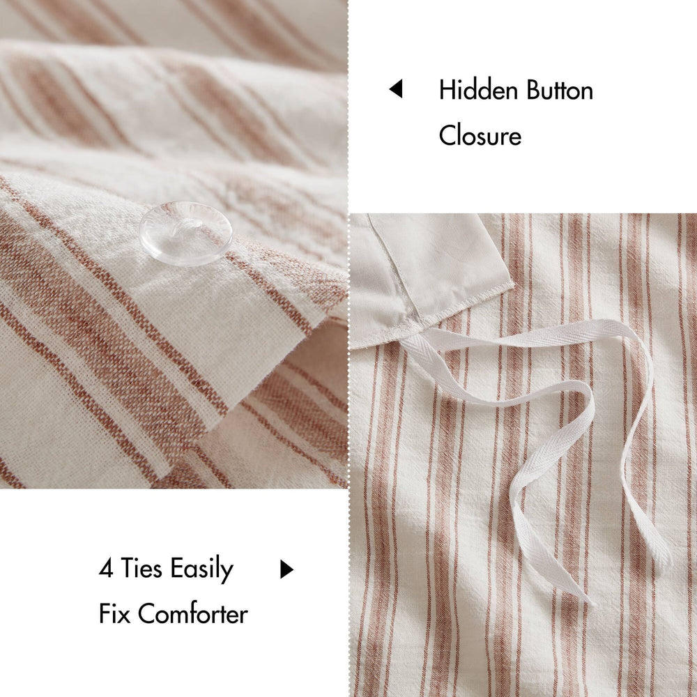 3 PCS King Duvet Set Terracotta Media 8