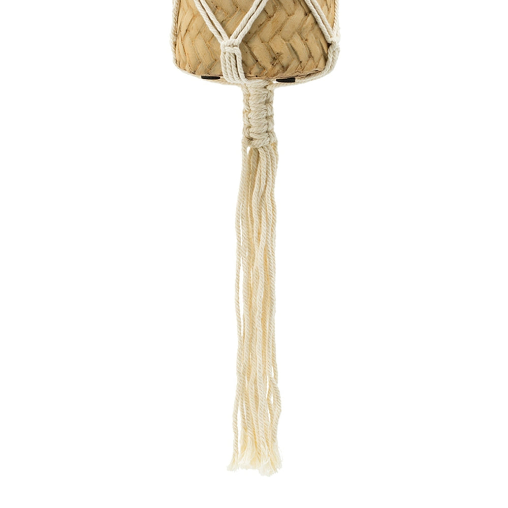 Set of 2, 5x5x4.5' Hanging Planter With Cotton Hanger, Bohemian Style Media 6