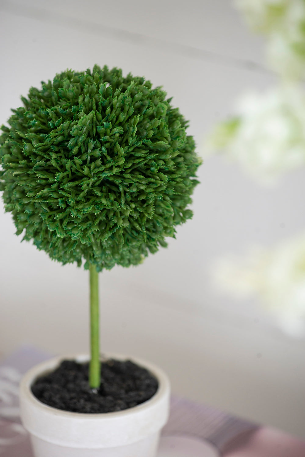 S/3 Mini Faux Topiaries in Cream Pot, 10.6x3.5x9.5' Green Media 12