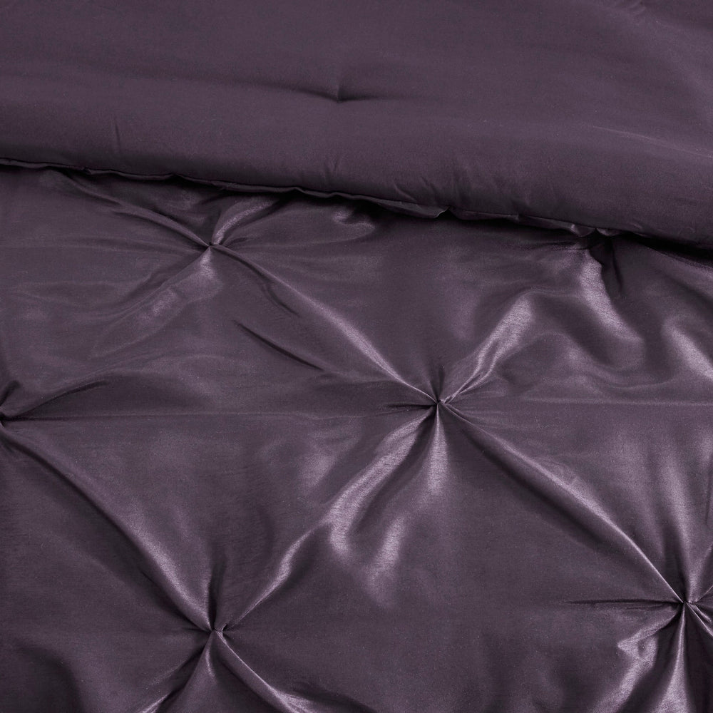 7-Piece King 100% Polyester Pieced Pleated Tufted Comforter Set Media 4