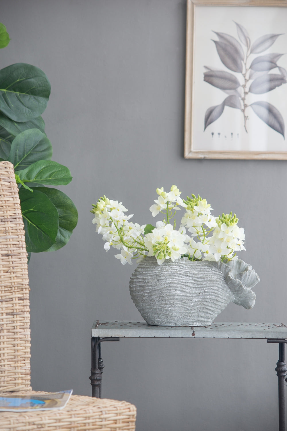 14.2x7.9x7.9' Cement Planter, Indoor Outdoor Garden Decor Media 16