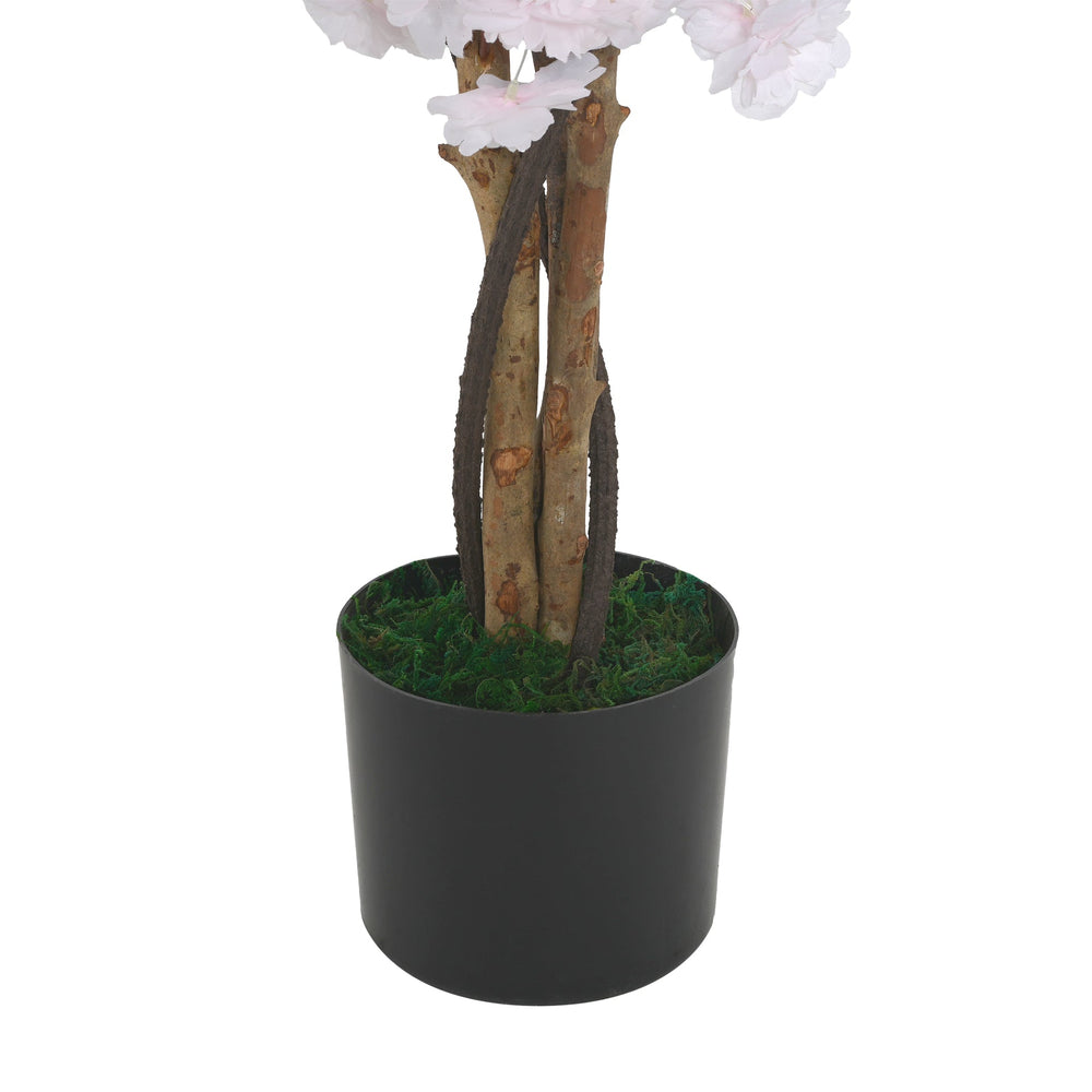 43' Artificial Cherry Blossom Tree with Black Plastic Pot Media 9