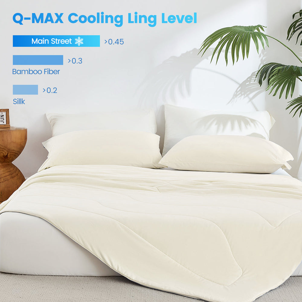 1-Piece 90x90' Cooling DA Comforter,Ivory Media 12