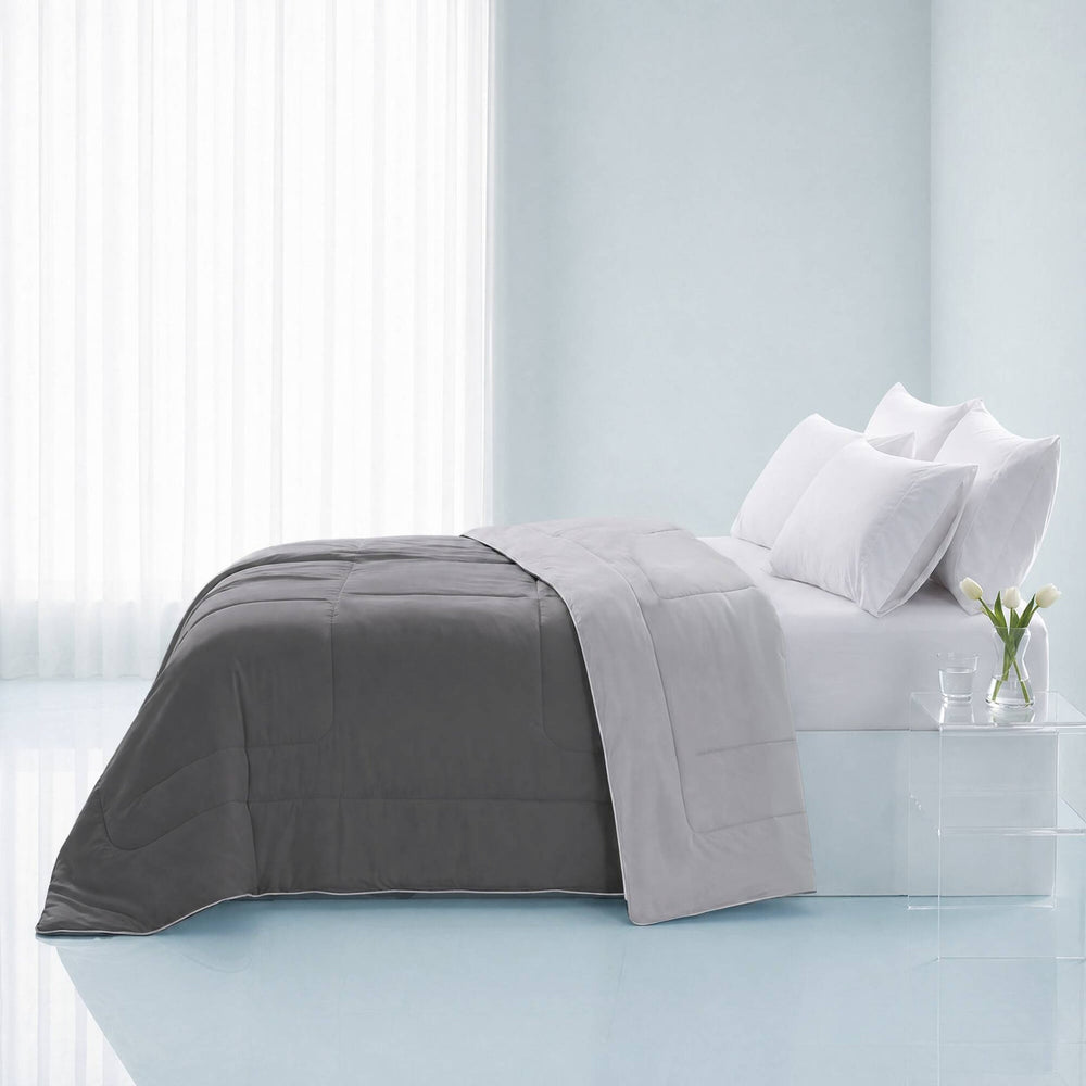 1 Piece Twin Down Alternative Comforter,Grey Media 10