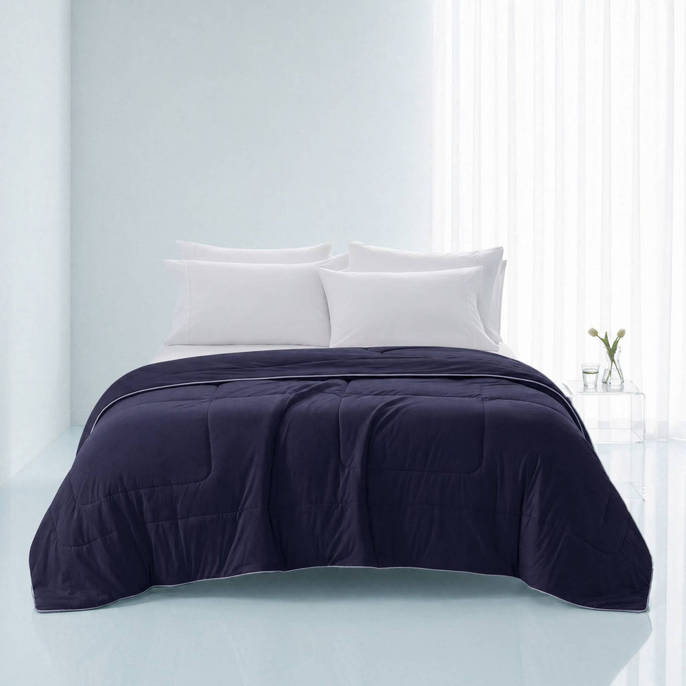 1 Piece Twin Down Alternative Comforter,Navy Media 7