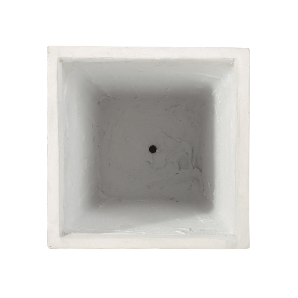 16'' x 30.5'' Outdoor MGO Planter with Antique White Finish Media 7