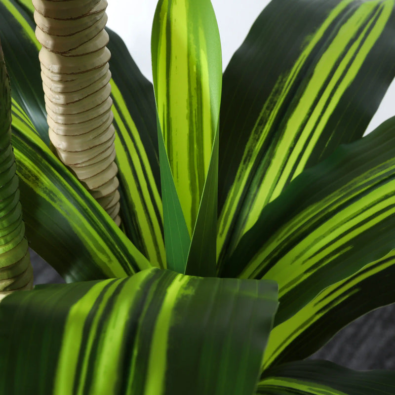 6' Artificial Dracaena Tree with Black Plastic Pot