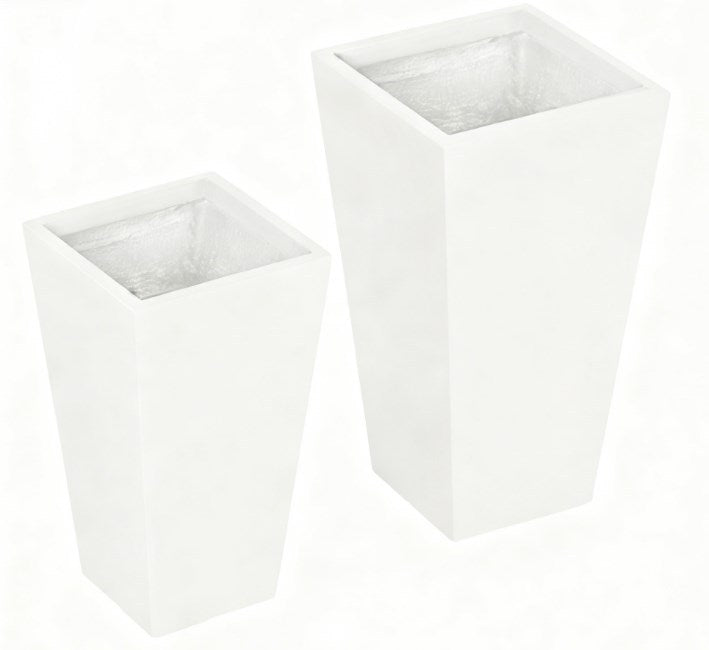 Flower Pots,2-Pack Outdoor Planter Set,with Drainage Holes, Durable & Stackable Plant Pot,for Outdoor and Indoor Media 2