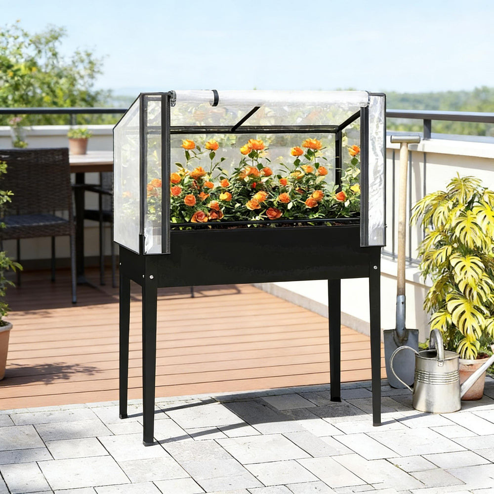 Spacious Raised Garden Bed,Flower Boxs,Elevated Plant Boxs Media 2