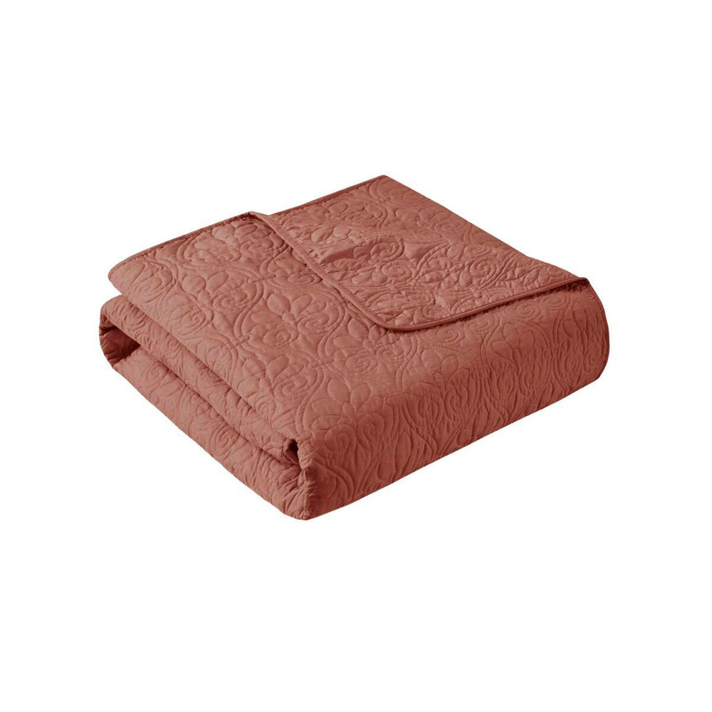 3 Piece Reversible Quilt Set Clay Red Full/Queen Media 17