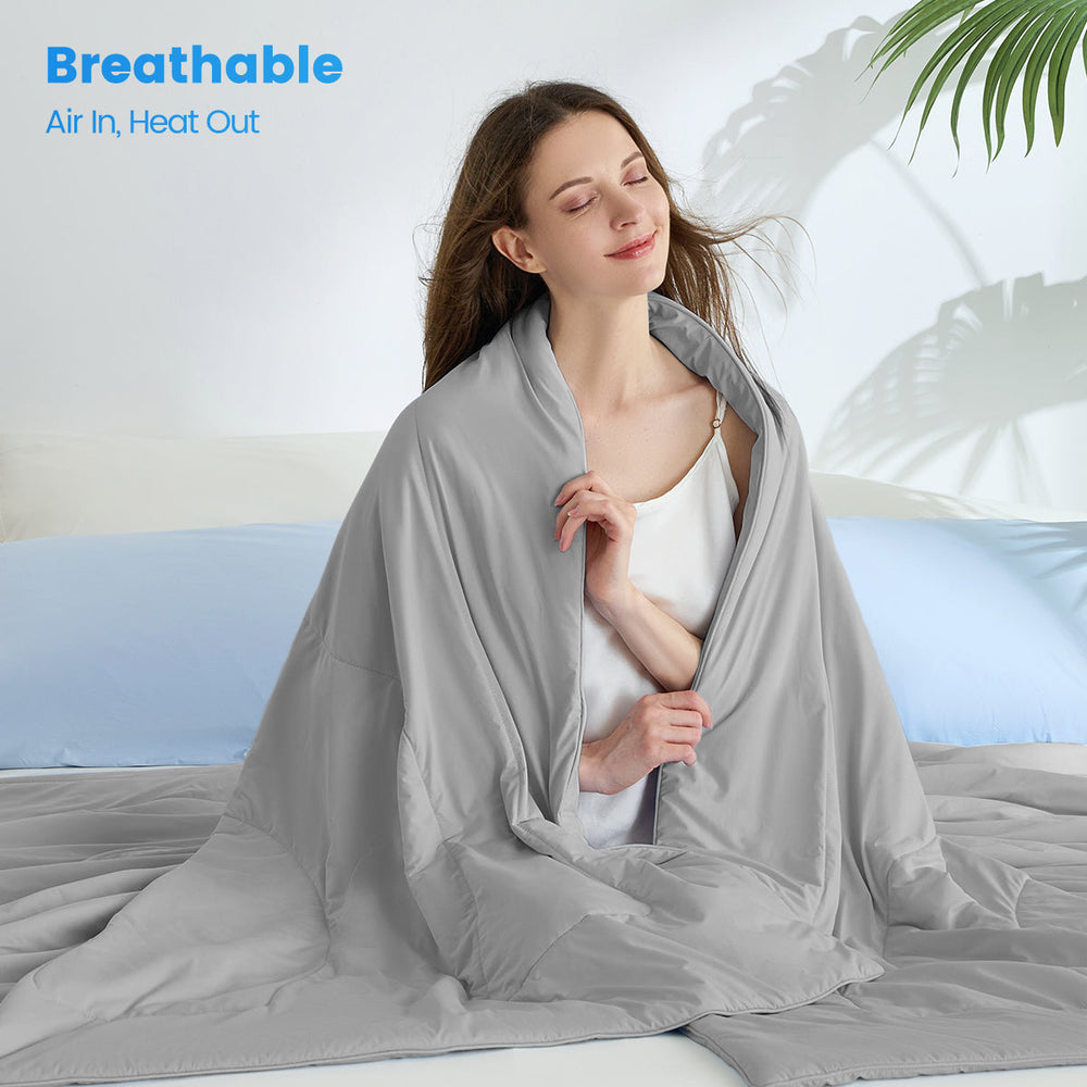 1-Piece 108x90' Cooling DA Comforter,Gray Media 10