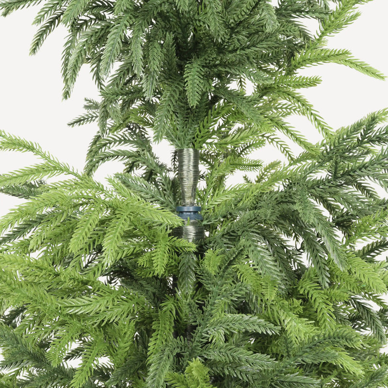 4' Artificial Real Touch Pine Tree in Black Plastic Pot, 1pc/set