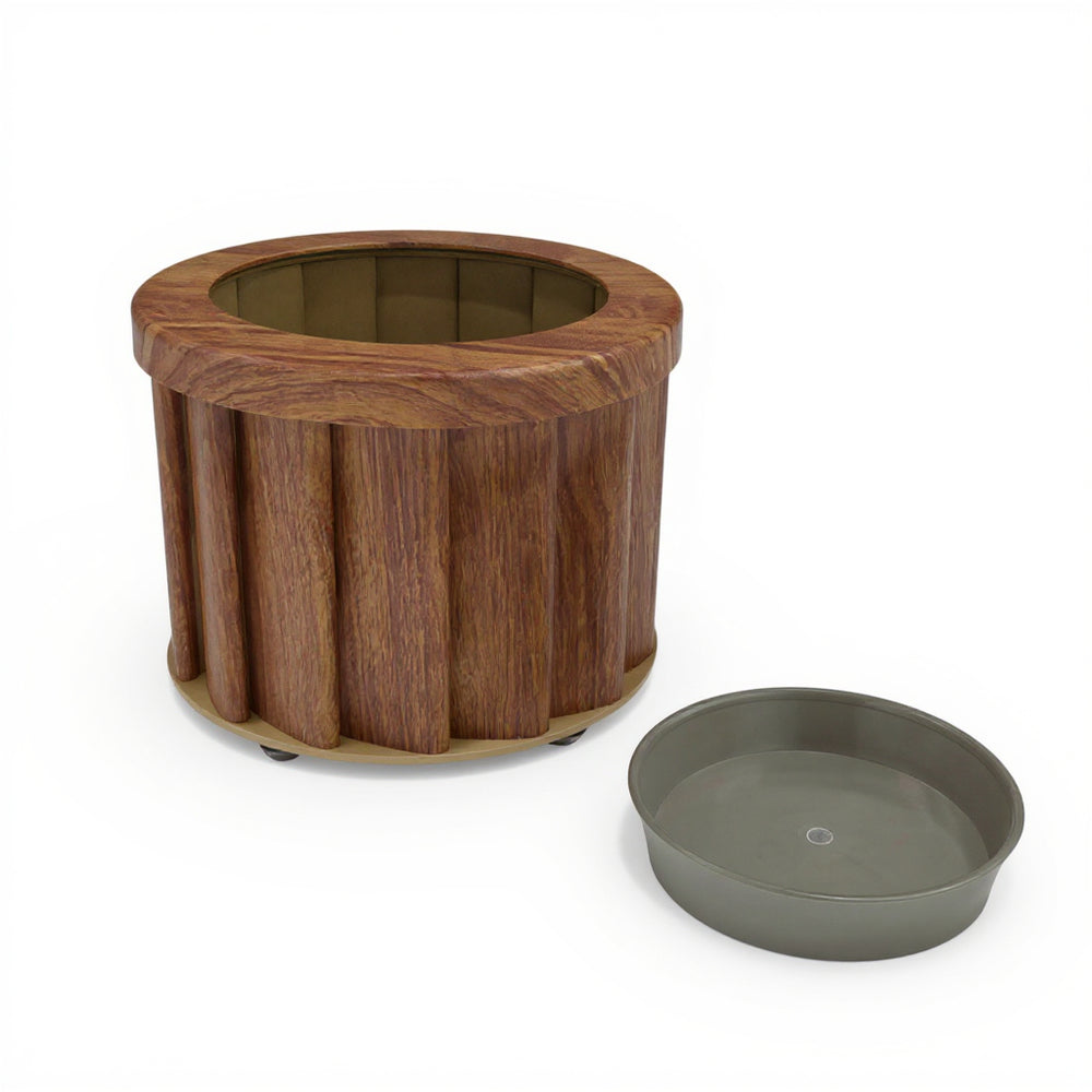 Round Strata Planter SM - Medium Brown Media 2