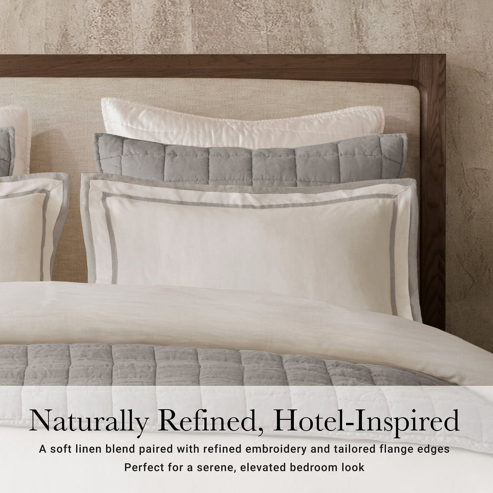 3 Pieces Full/Queen Duvet Cover Set,White+Gray Media 6