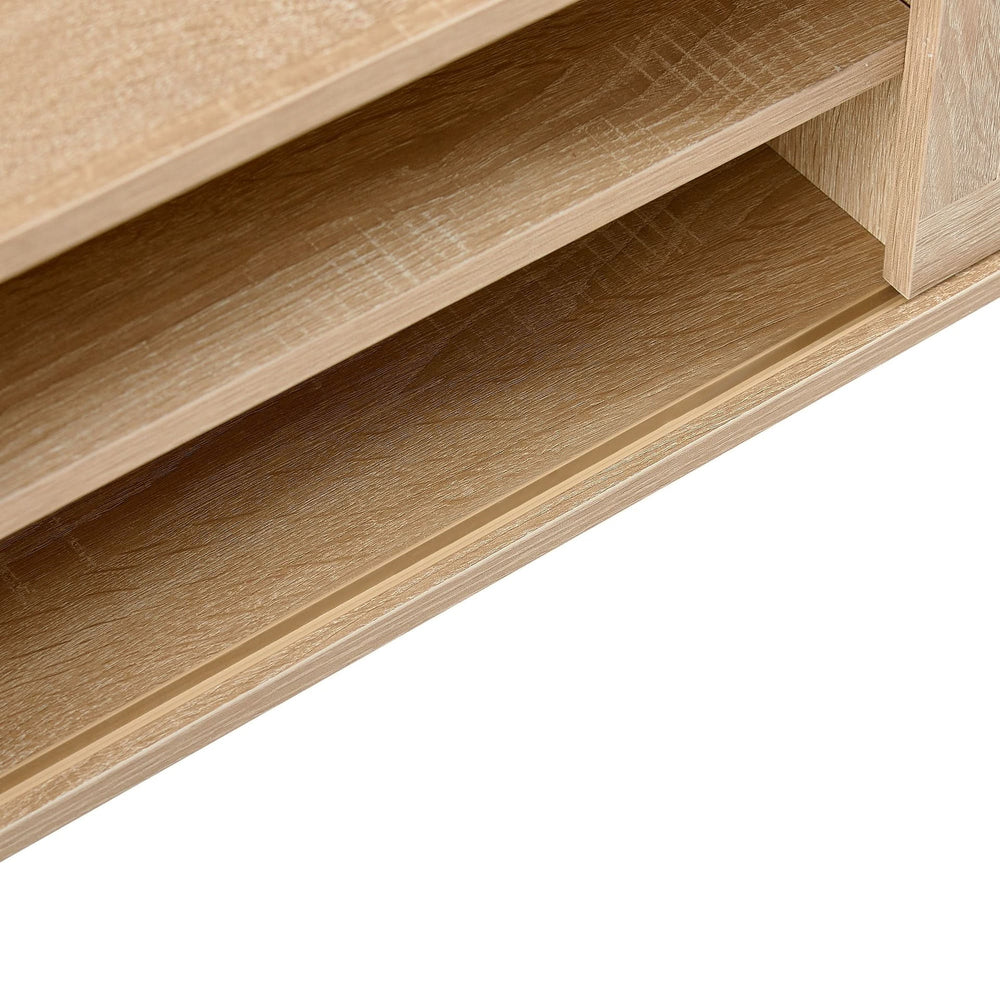 TV Cabinet Solid Wood With Adjustable Shelf For Living Room Use 55 Inch Length Media 15