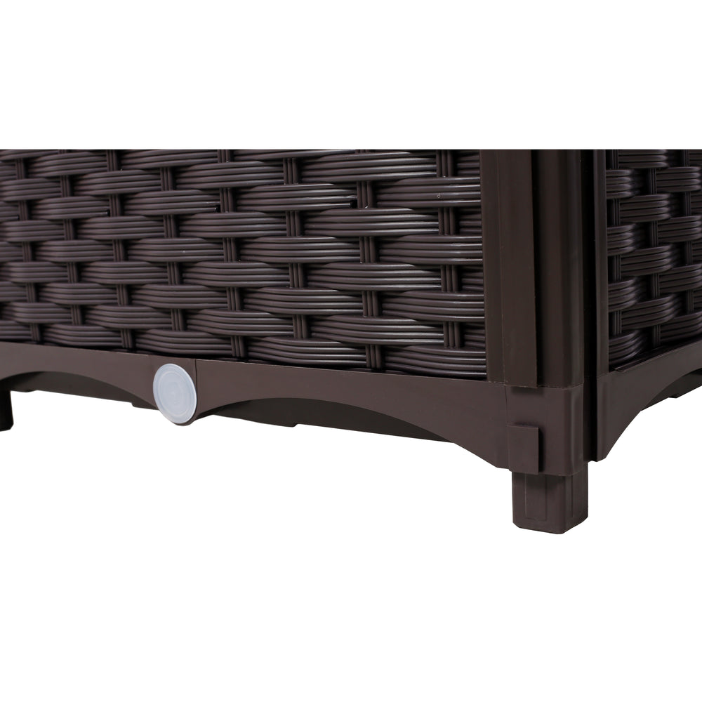 Planter Raised Beds - Elevated Planter Garden Box with Drainage Plug Raised Garden Beds for Vegetable/Flower/Herb Outdoor Standing Planter Beds Gardening Kit,Brown,15.7'x15.7'x27.7' Media 9