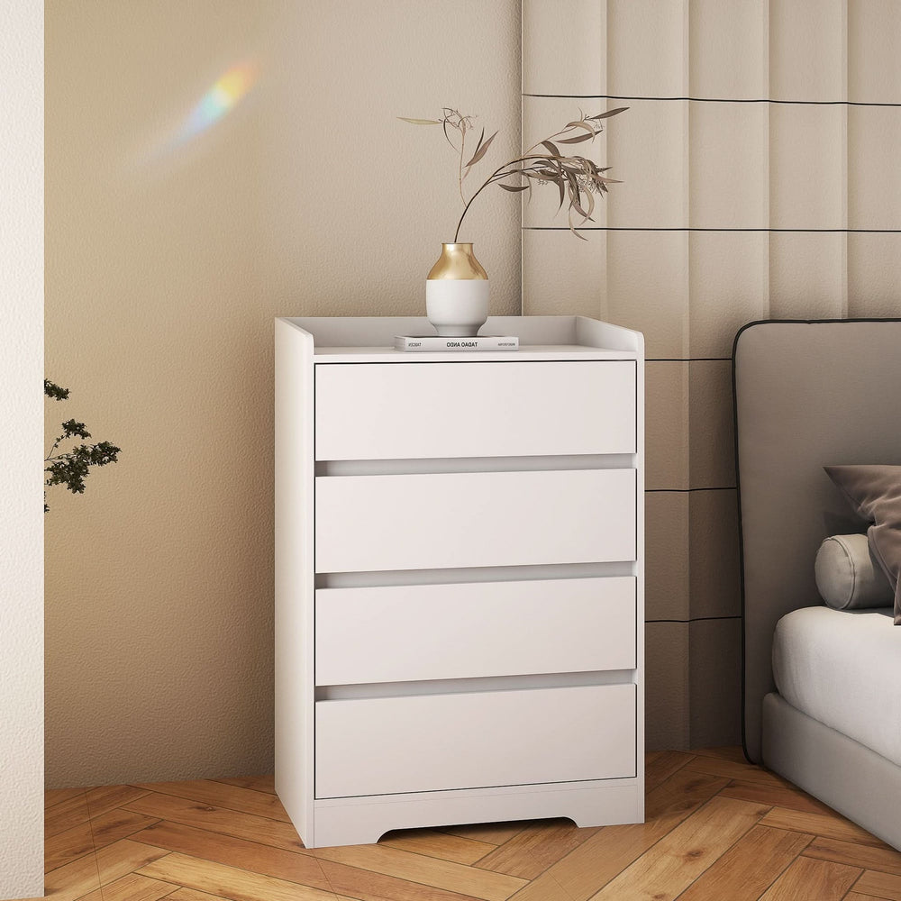 Bedroom Dresser Waterproof Minimalist White Cabinet Storage Organizer Media 6