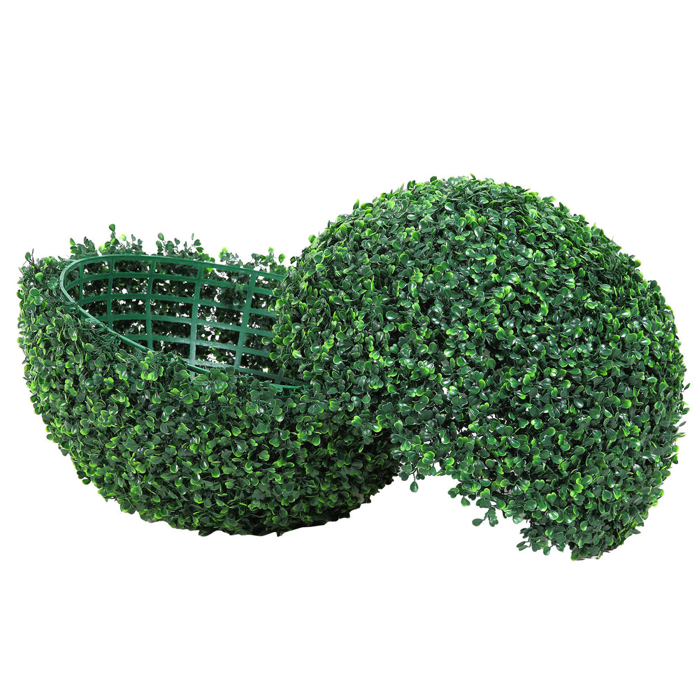 Artificial Topiary Boxwood Trees, 16 Inches Tall (Set of 2), Ball-Shaped Faux Topiary Plants, Year-Round Green Artificial Decorative Balls for Backyard, Balcony, Garden, Wedding, and Home Décor Media 7