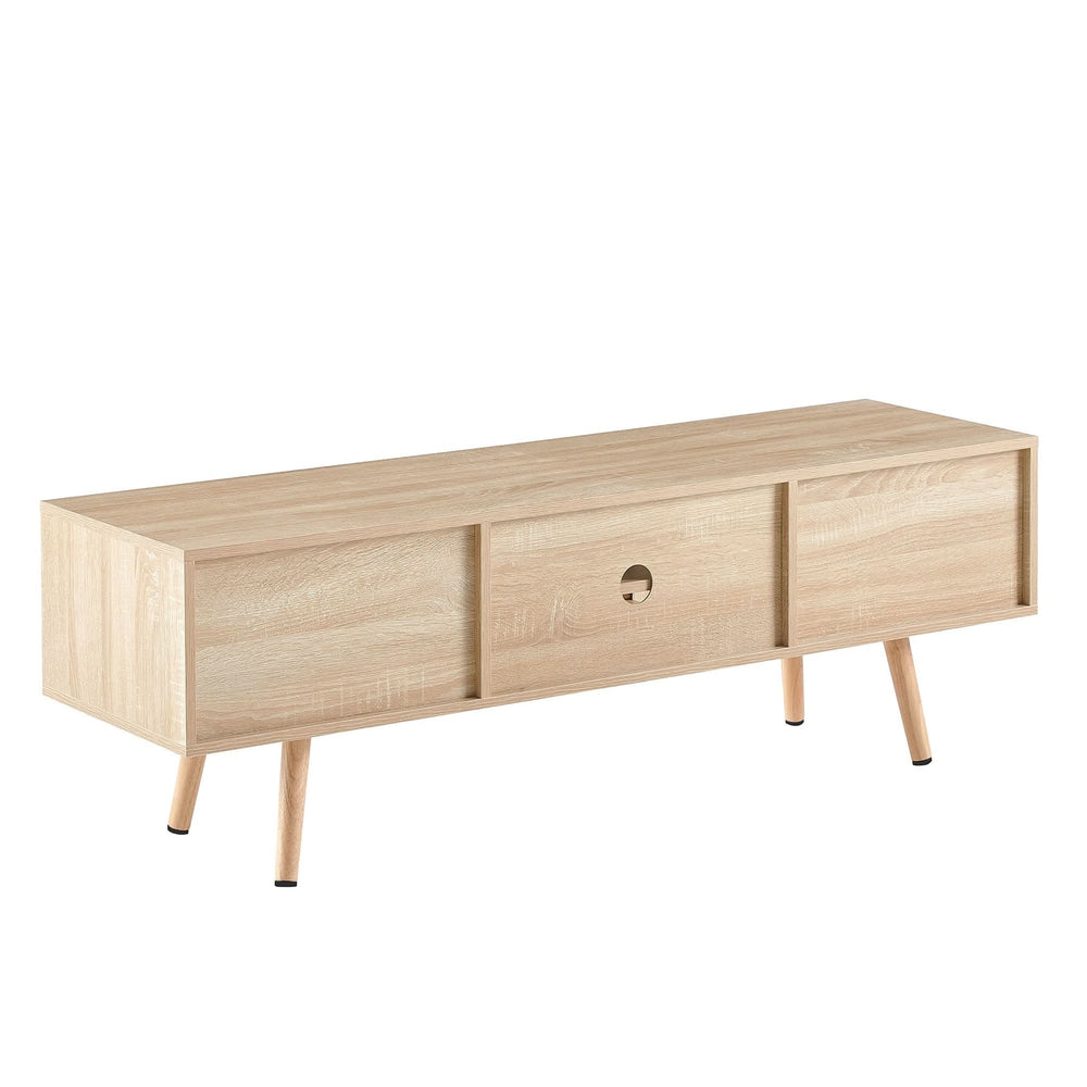 TV Cabinet Solid Wood With Adjustable Shelf For Living Room Use 55 Inch Length Media 10