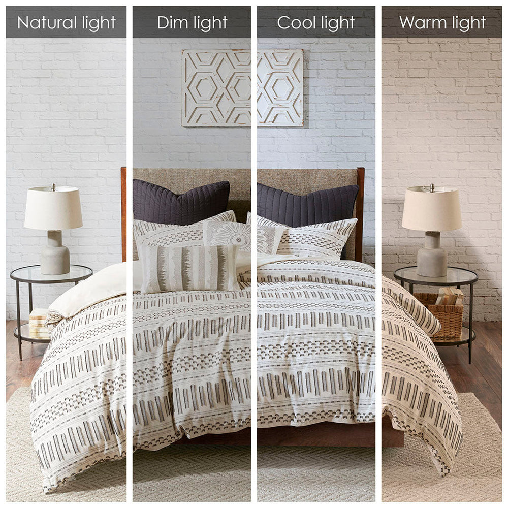 Full/Queen Cotton Jacquard Duvet Cover Mini Set Media 2
