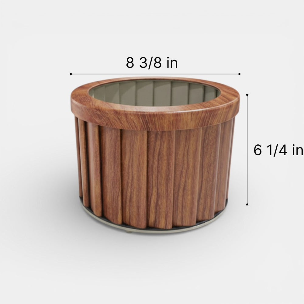 Round Strata Planter MD - Medium Brown Media 8