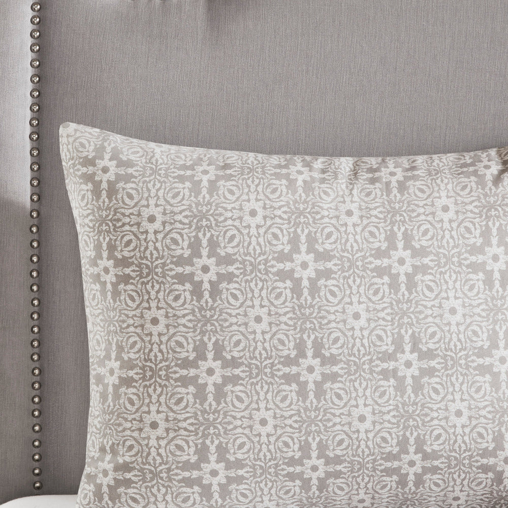 Full/Queen 4 Piece Embroidered Cotton Reversible Duvet Cover Set Media 3