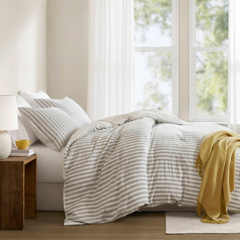 3 PCS Queen Duvet Set Grey Media 21