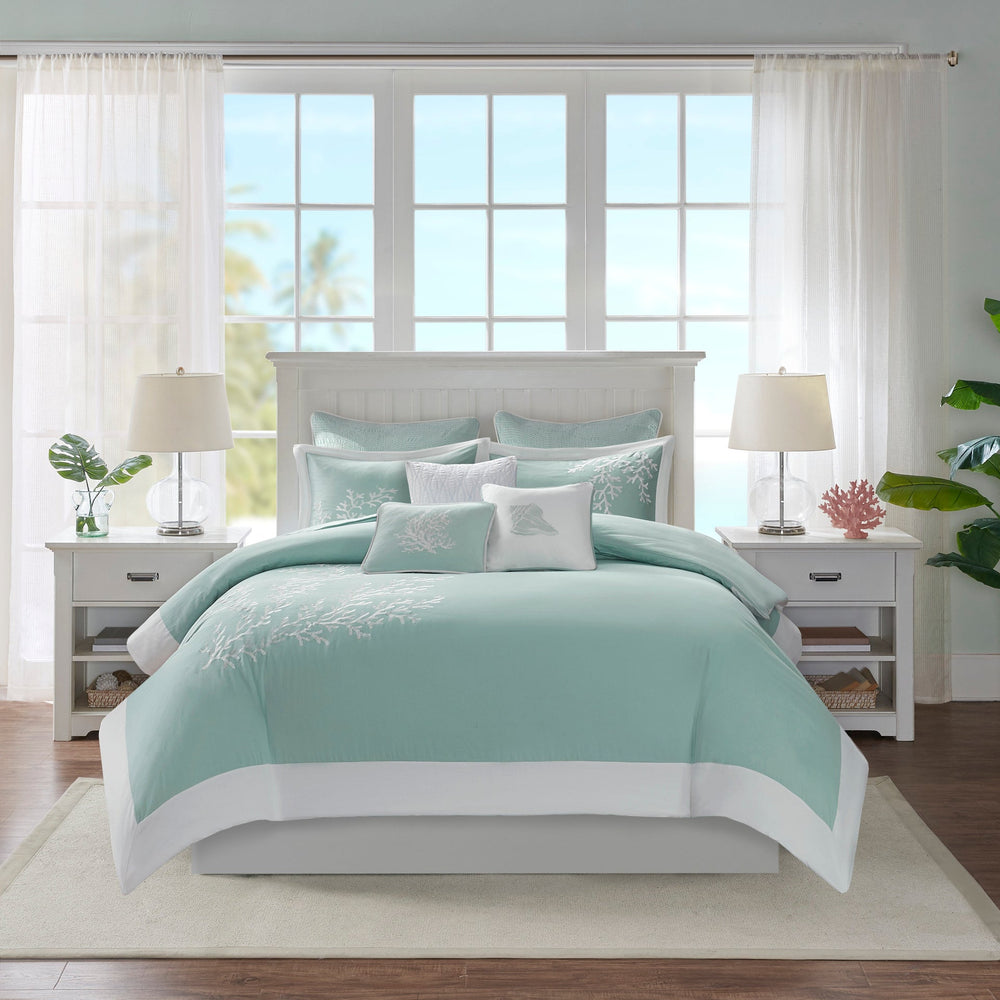 Duvet Cover Mini Set Aqua Full/Queen Media 1