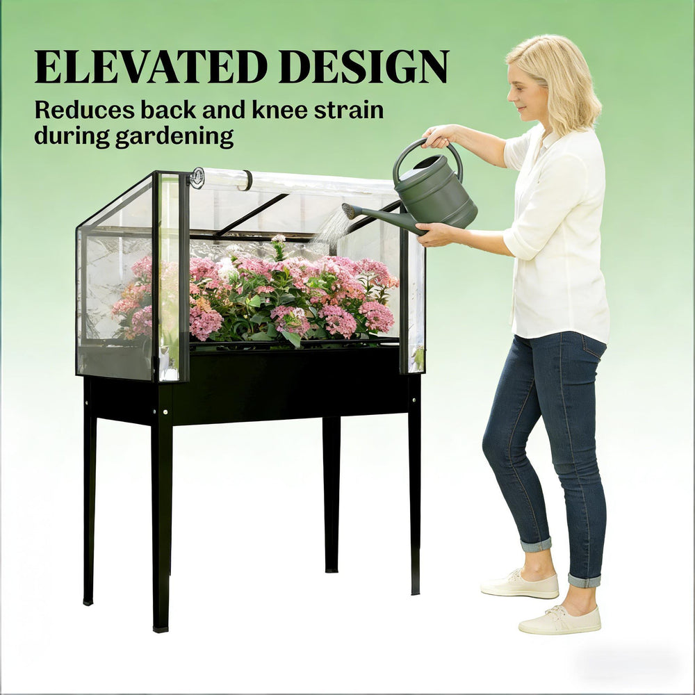 Spacious Raised Garden Bed,Flower Boxs,Elevated Plant Boxs Media 3