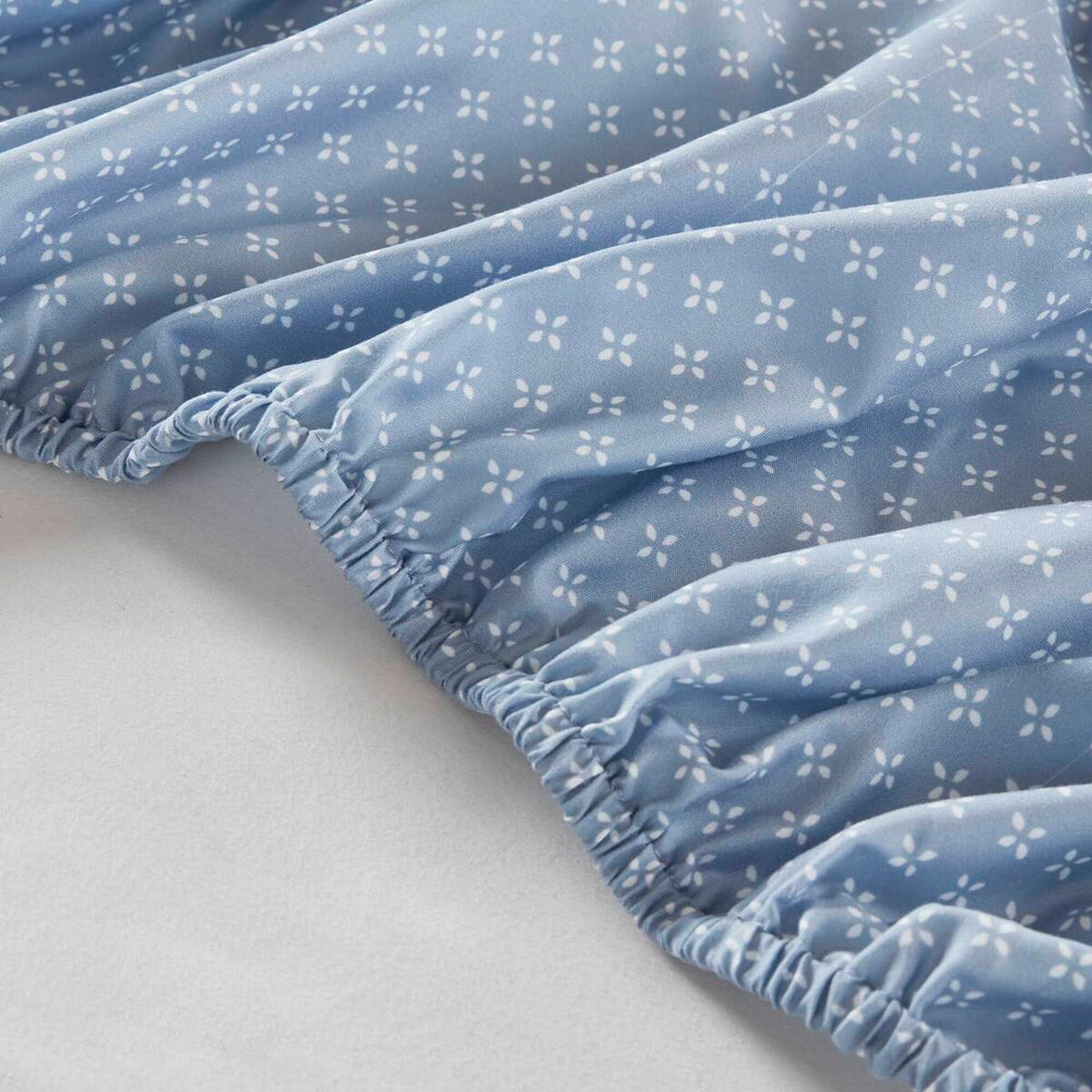 Floral Comforter Set with Bed Sheets Blue Twin Media 11