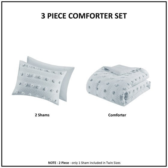 Twin/Twin XL Clip Jacquard Comforter Set Media 9