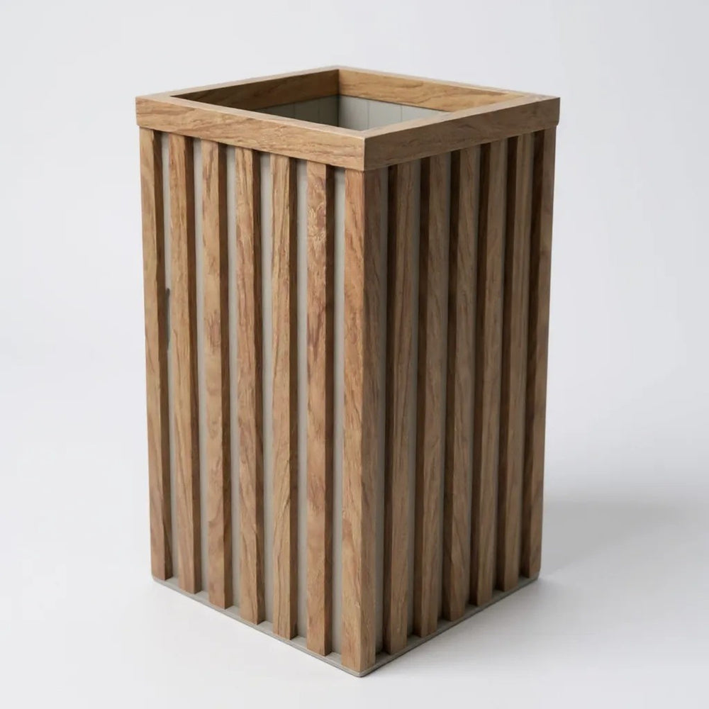 Square Grove Column Planter - Medium Brown Media 1