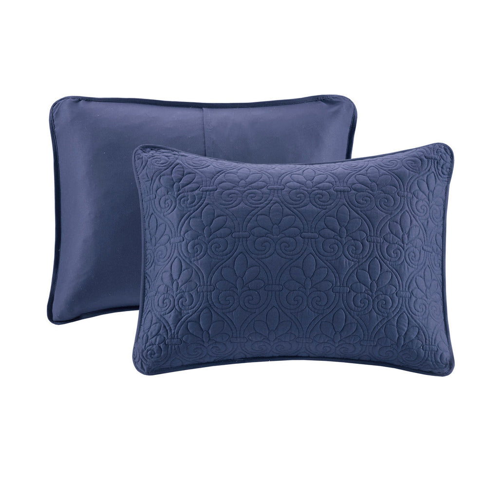 Reversible Quilt Set Navy Full/Queen Media 3