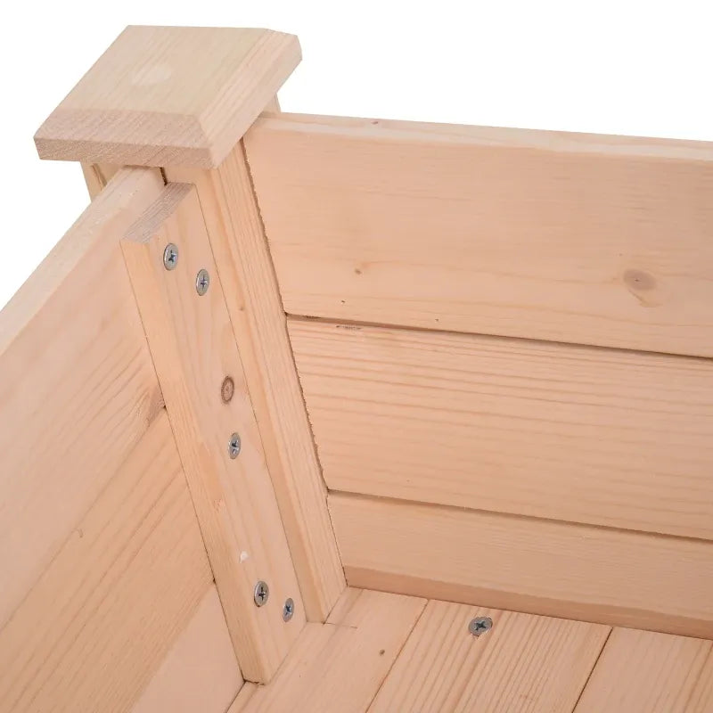 Wooden Planter Box,Elevated Garden Bed,Vegetables Planter Box Media 6