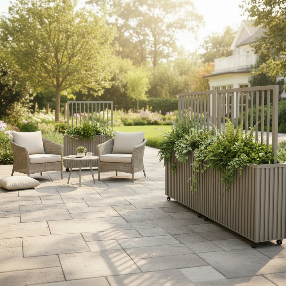 Grove Divider Planter- Grey Brown Media 4