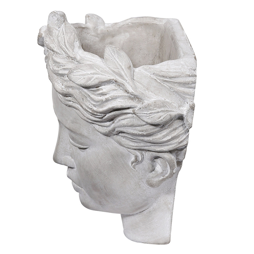 6.7x5.5x8.7' Visage Cement Wall Planter Wall Vase, Small Media 4