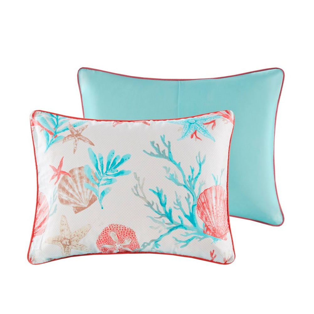 7 Piece Cotton Sateen Comforter Set Coral Cal King Media 5